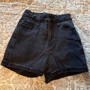 Hollister High Waisted Black Shorts